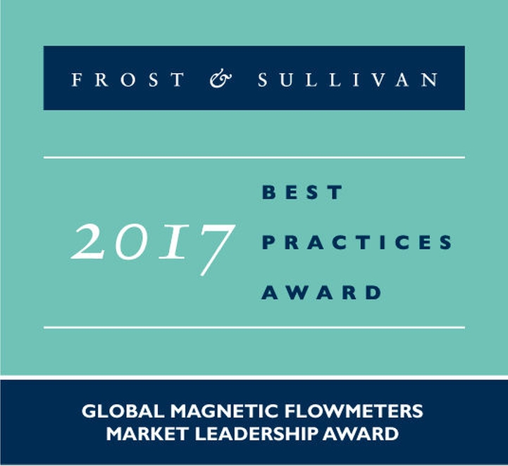 Frost & Sullivan palkitsi Endress+Hauserin sähkömagneettiset virtausmittarit Global Market Leadership Award -palkinnolla