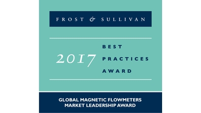 Frost & Sullivan palkitsi Endress+Hauserin sähkömagneettiset virtausmittarit Global Market Leadership Award -palkinnolla
