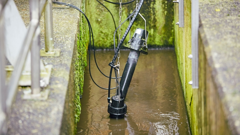 ISEmax CAS40D -anturi mittaa nitraattia ja ammoniumia Stadtlohnin jätevedenpuhdistamolla.