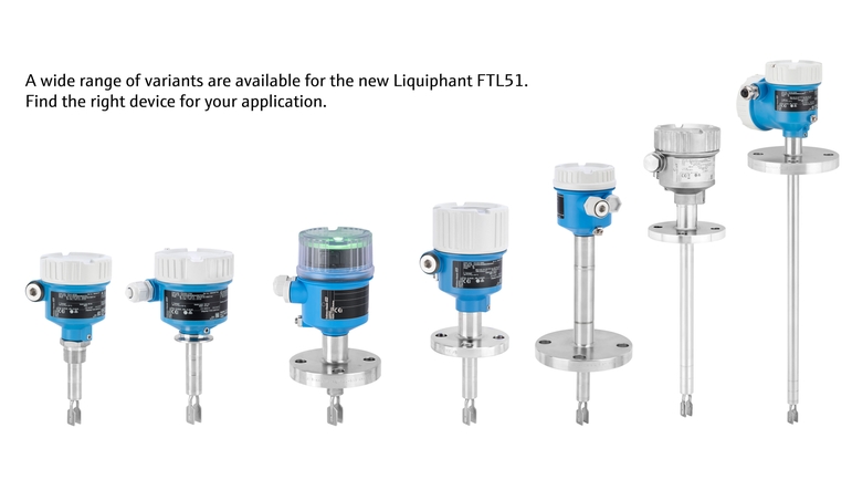 Uudessa Liquiphant FTL51:ssä on runsas määrä vaihtoehtoja
