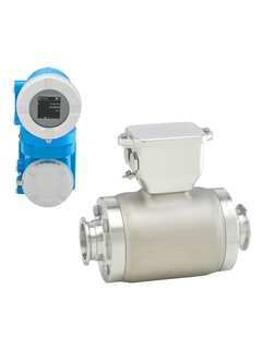 Proline Promag H 10 with Tri-Clamp connections and remote transmitter for hygienic applications
