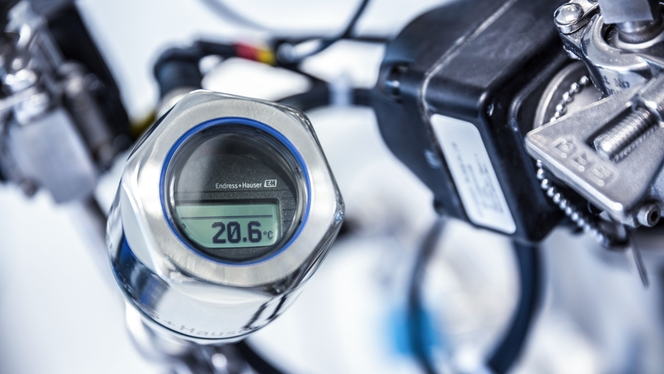Hygieeninen lämpötilamittari iTHERM TM411, jossa digitaalinen näyttö