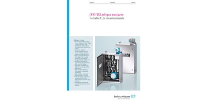 JT33 TDLAS -kaasuanalysaattorin tuote-esite